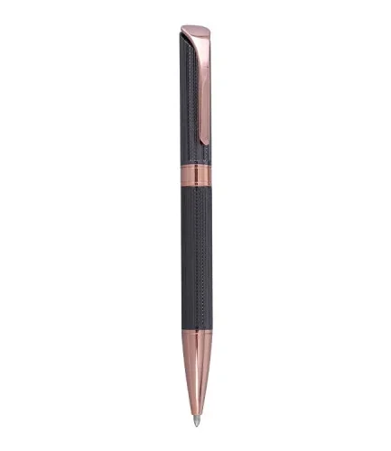 WIMP 213. GISTEL - Metal Pen - Gunmetal / Blackقلم معدني عصري مع مزيج من الألوان الذهبي الأسود والوردي